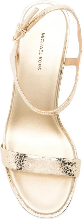 Michael Kors Sandalen verfraaid met kristallen en slangen-effect Goud - Foto 4