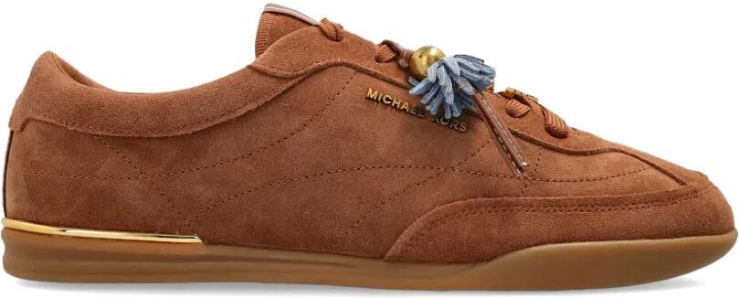 Michael Kors Leren pumps met kettingdetail en puntige neus Zwart