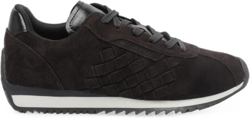 Michael Kors Suède sneakers met geweven vlak Bruin
