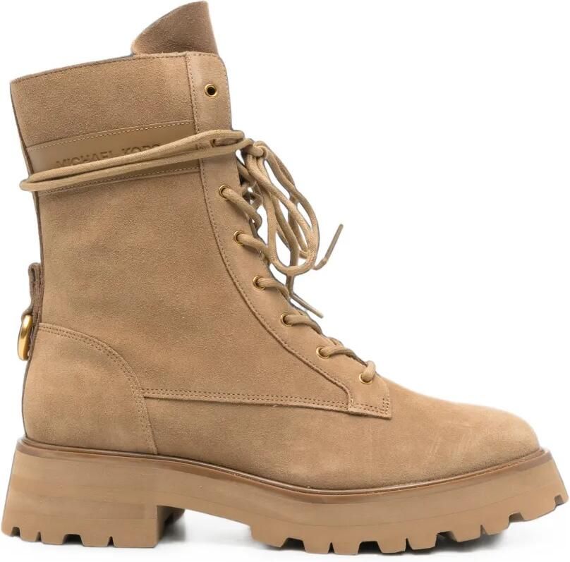 Michael Kors Suède veterlaarzen Beige