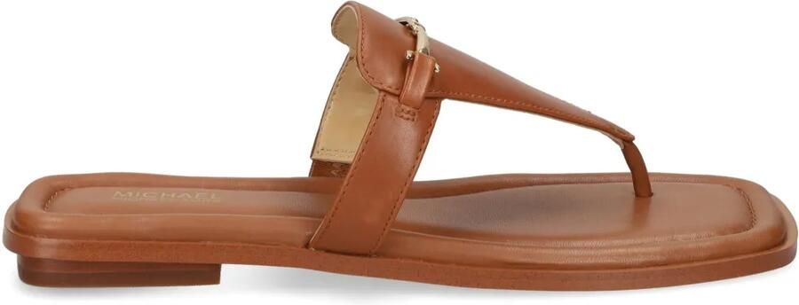 Michael Kors Teenslippers met logoplakkaat Bruin