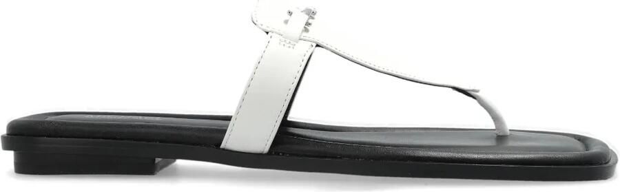 Michael Kors Teenslippers met logoplakkaat Wit