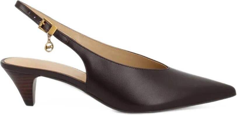 Michael Kors Tonya leather slingback pumps Bruin