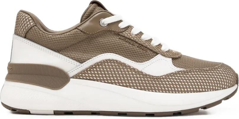 Michael Kors Trevor sneakers met mesh vlak Beige