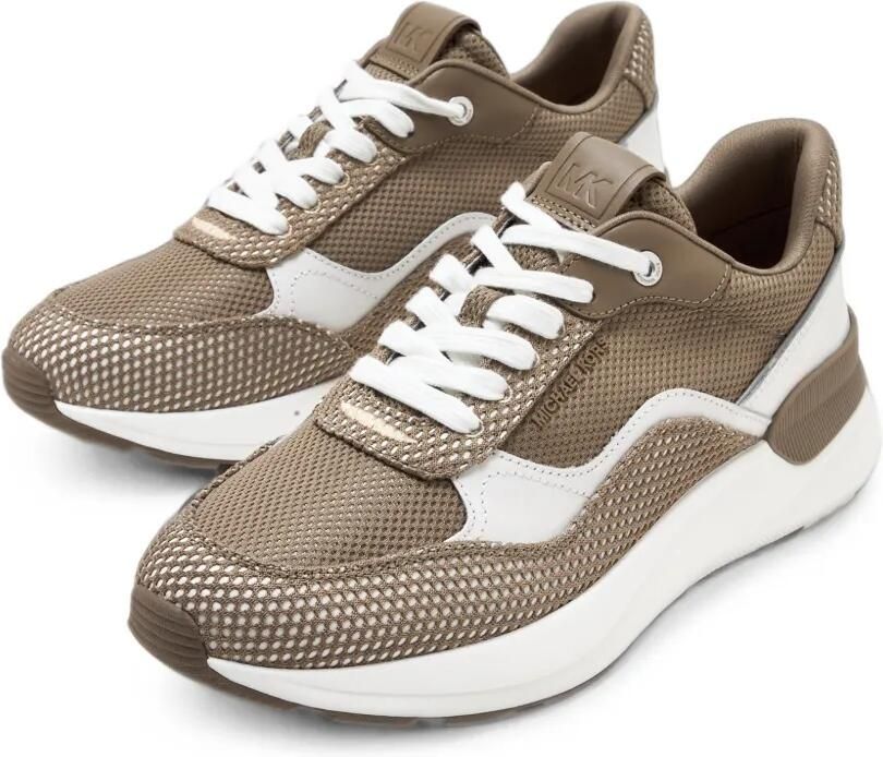 Michael Kors Trevor sneakers met mesh vlak Beige - Foto 3