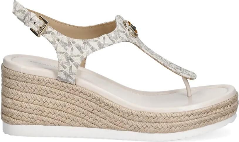 Michael Kors Val sandalen met sleehak en exclusief logo Beige