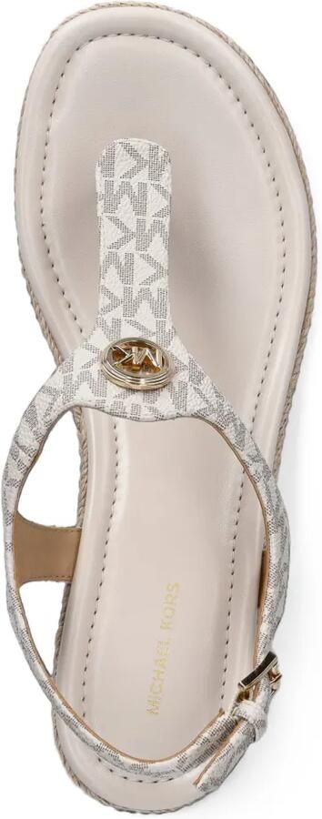 Michael Kors Val sandalen met sleehak en exclusief logo Beige - Foto 4