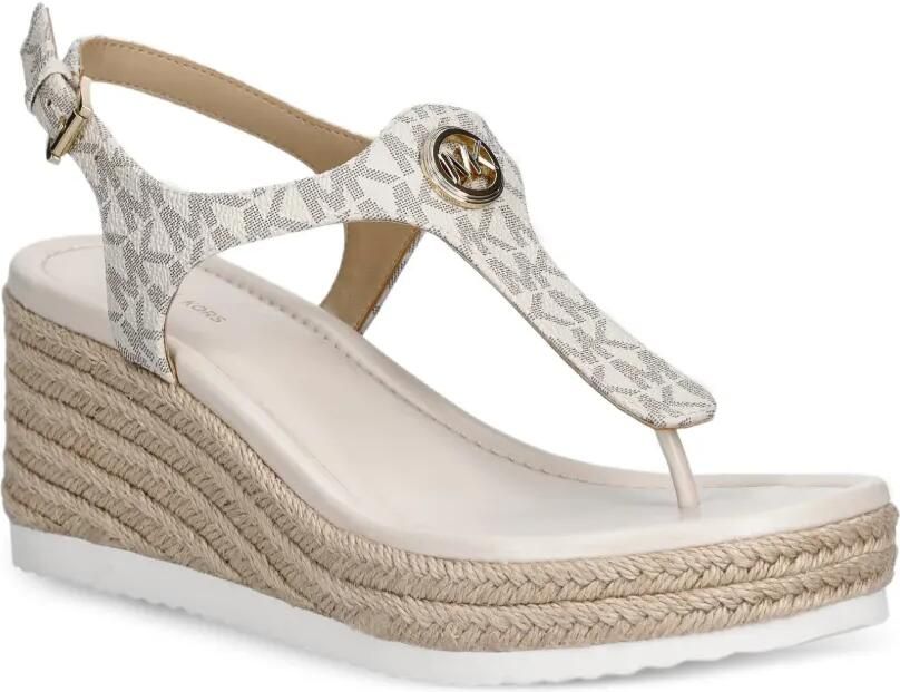 Michael Kors Val sandalen met sleehak en exclusief logo Beige - Foto 2