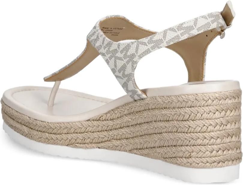 Michael Kors Val sandalen met sleehak en exclusief logo Beige - Foto 3