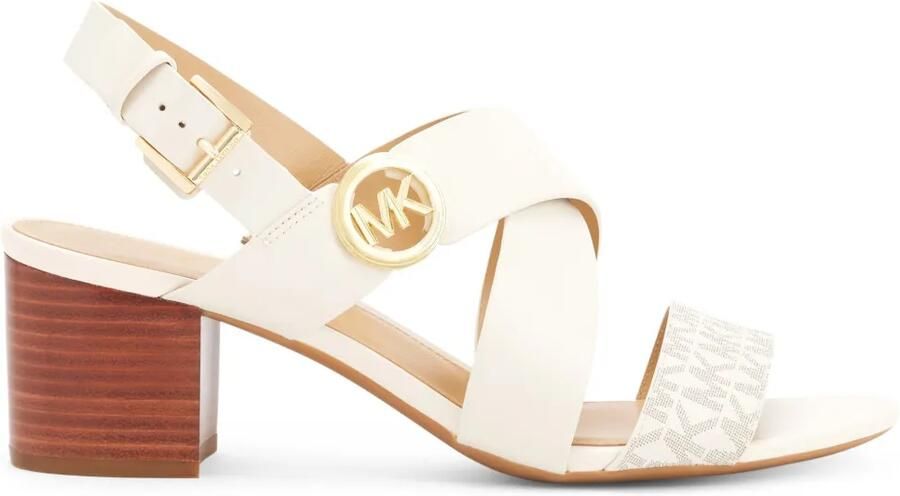 Michael Kors Vera sandalen met logoplakkaat Beige