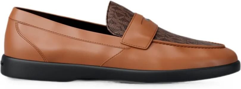 Michael Kors Wesley loafers met logoprint Bruin