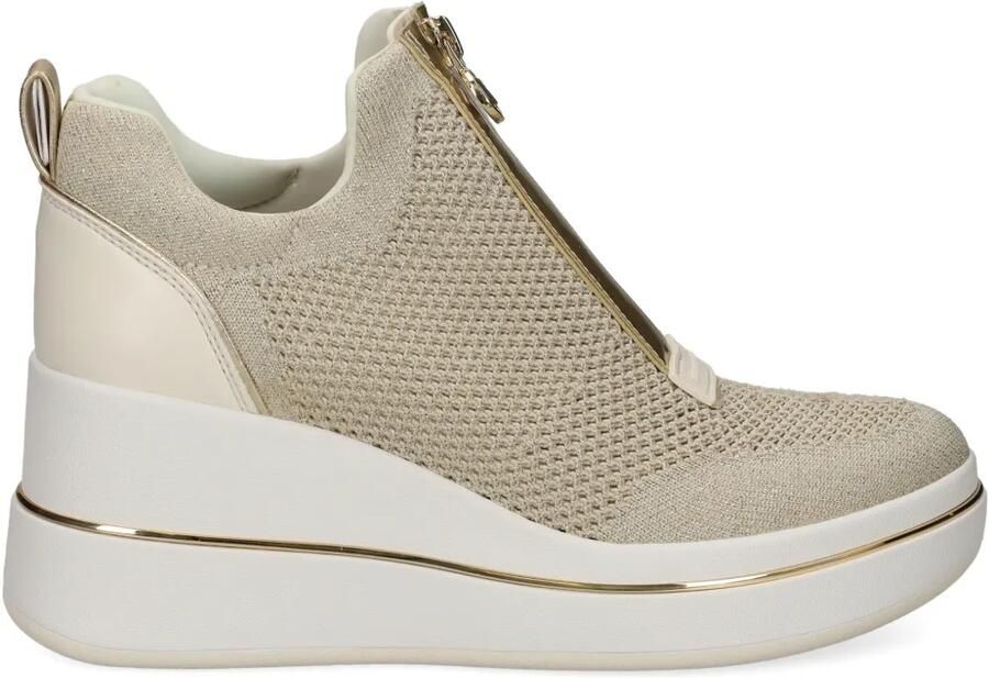Michael Kors Willis sneakers met plateauzool en rits Beige