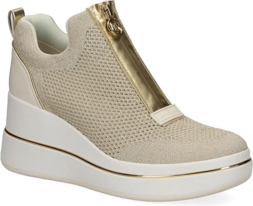 Michael Kors Willis sneakers met plateauzool en rits Beige - Foto 4