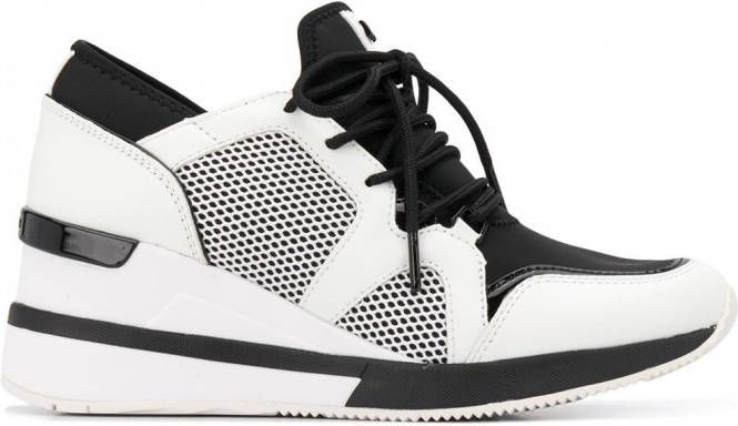 Michael Kors Liv sneakers met sleehak Wit - Schoenen.nl