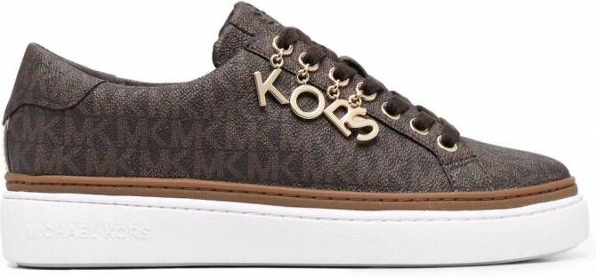 Michael Kors Milles sneakers verfraaid met logo Bruin