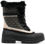 Michael Kors Rory combat boots met monogramprint Bruin - Thumbnail 9