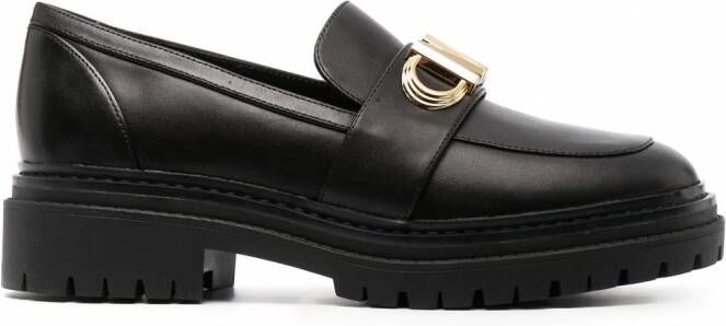 Michael Kors Parker loafers met logo plakkaat Zwart