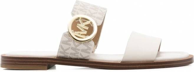 Michael Kors Sandalen met monogramprint Wit