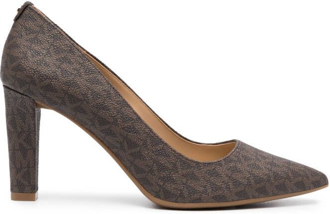 Michael Kors Milly leren pumps Bruin