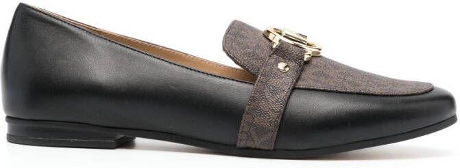 Michael Kors Leren loafers Bruin