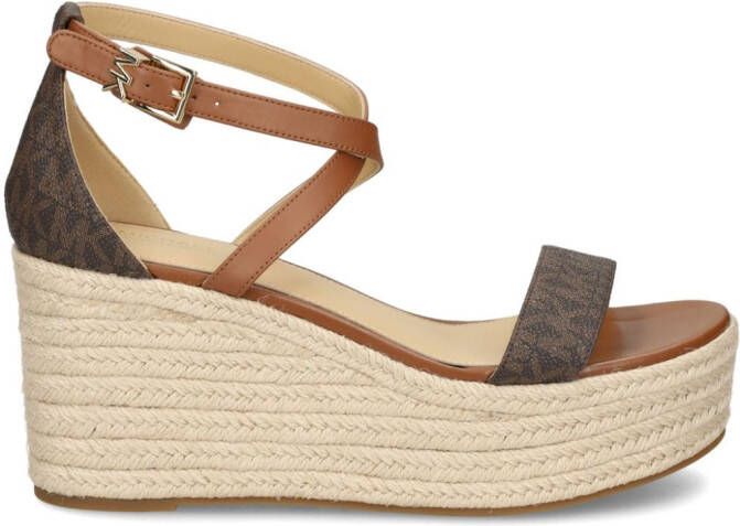 Michael Kors Serena sandalen met sleehak Bruin