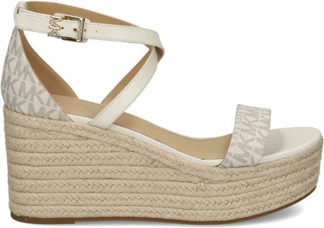 Michael Kors Serena sandalen met sleehak Wit