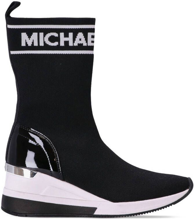 Michael Kors Skyler sneakers met sleehak Zwart
