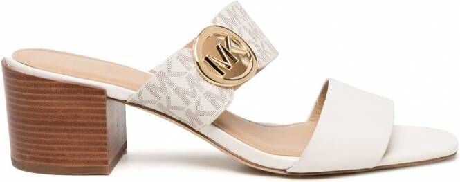 Michael Kors Summer muiltjes met logoplakkaat Bruin
