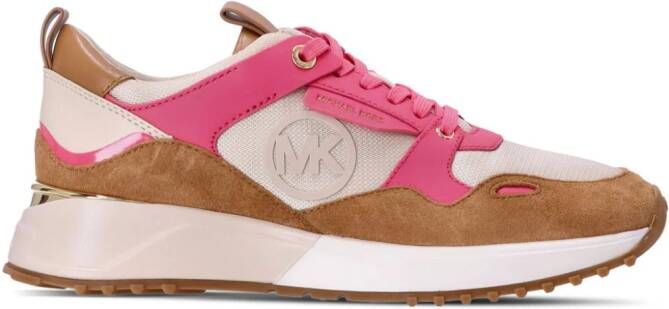 Michael Kors Theo sneakers met vlakken Beige