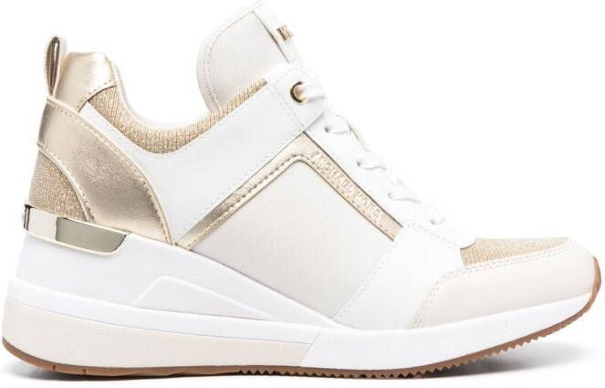 Michael Kors Sneakers met sleehak Beige