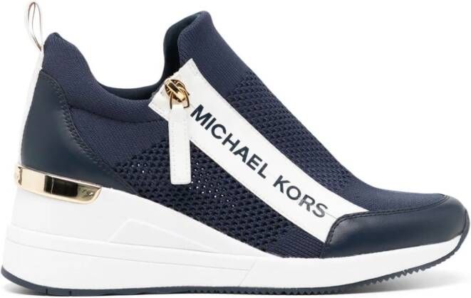 Michael Kors Willis sneakers met rits Blauw