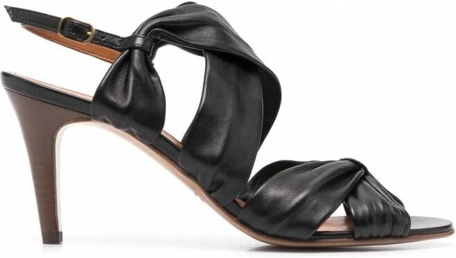 Michel Vivien Evelyn sandalen met gedraaid bandje Zwart
