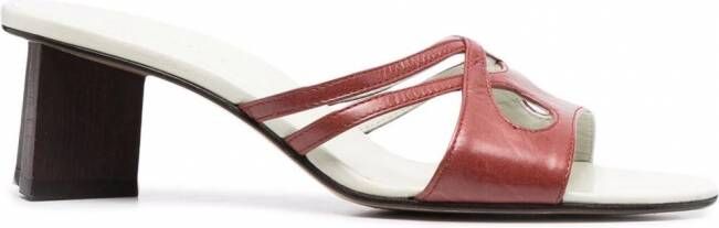 Michel Vivien Sandalen met uitgesneden detail Bruin