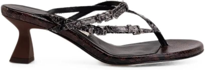 Miista Abisai sandalen met slangen-effect Grijs