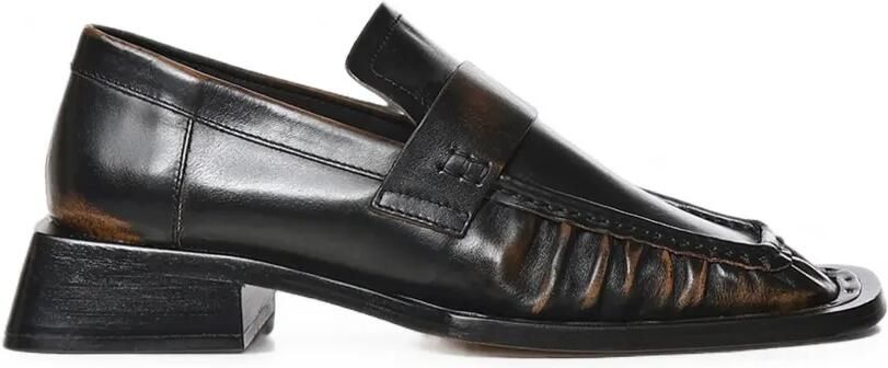 Miista Airi loafers met geborstelde afwerking en ruches Bruin