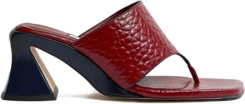 Miista Ernie leren sandalen met hak Rood