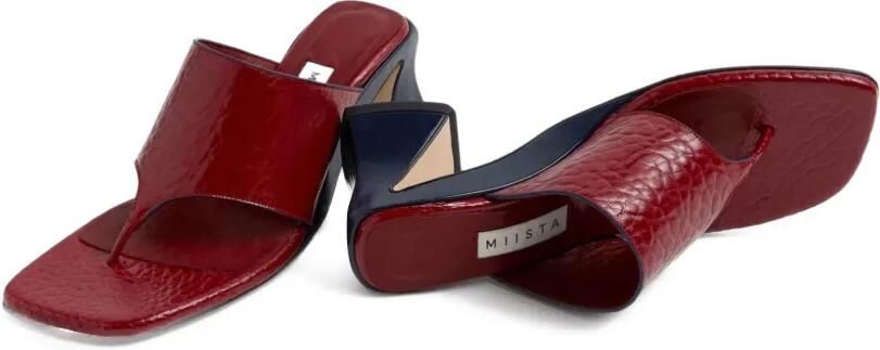 Miista Ernie leren sandalen met hak Rood - Foto 5