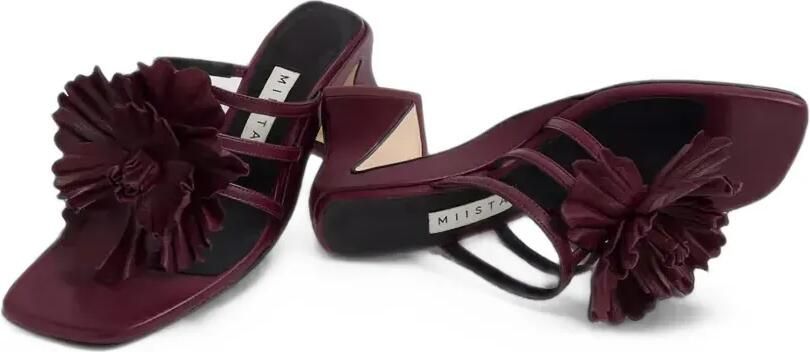 Miista Hara gekooide sandalen met bloemapplicatie Rood - Foto 5