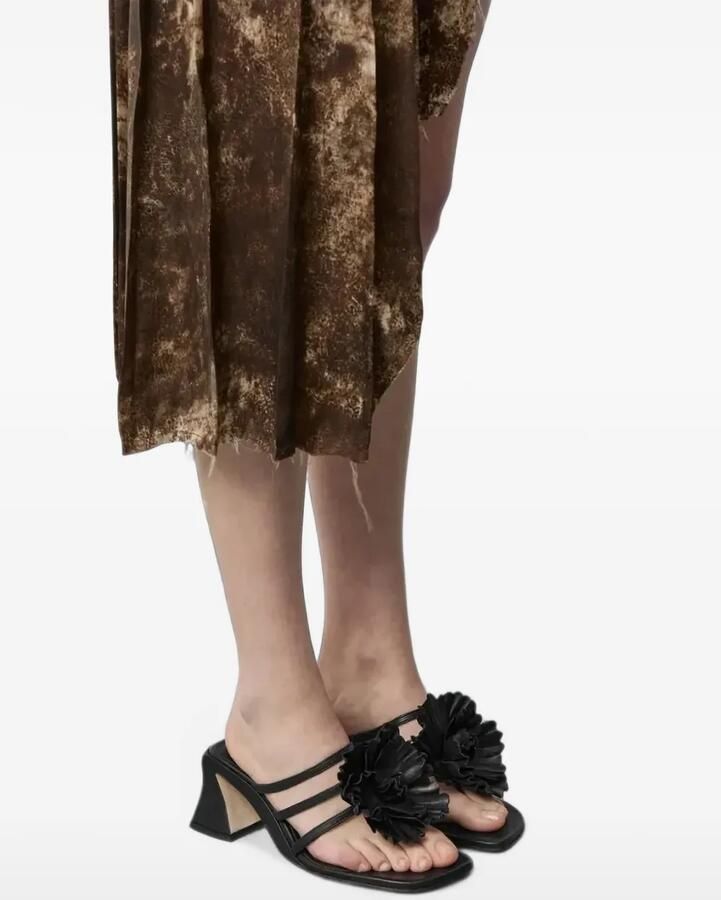 Miista Hara sandalen met meerdere bandjes en bloemen-applicatie Zwart - Foto 2
