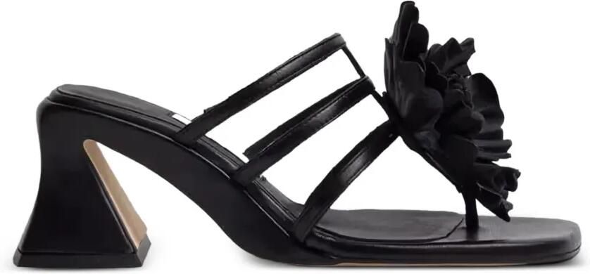 Miista Hara sandalen met meerdere bandjes en bloemen-applicatie Zwart - Foto 3