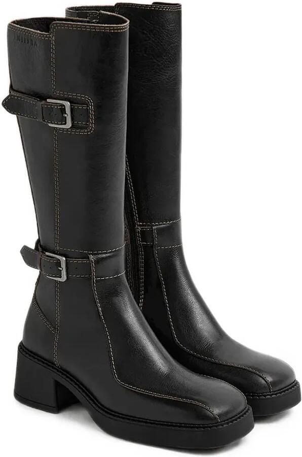 Miista Jarmila buckle-detail topstitched boots Zwart - Foto 4