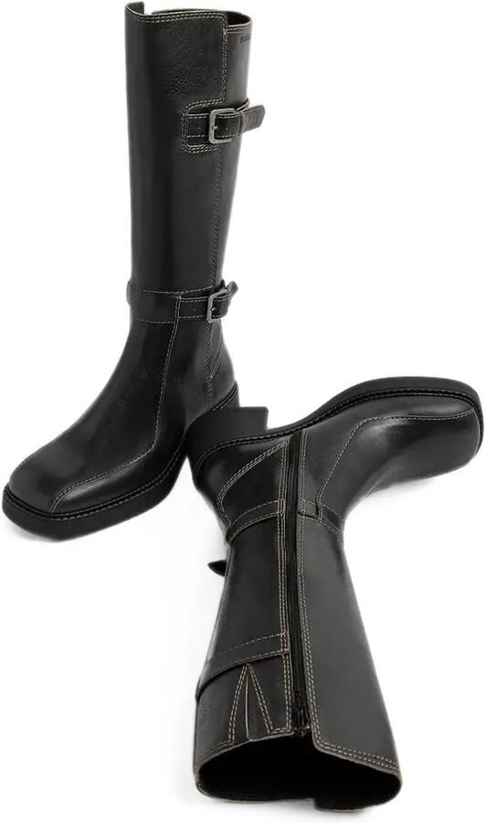 Miista Jarmila buckle-detail topstitched boots Zwart - Foto 5