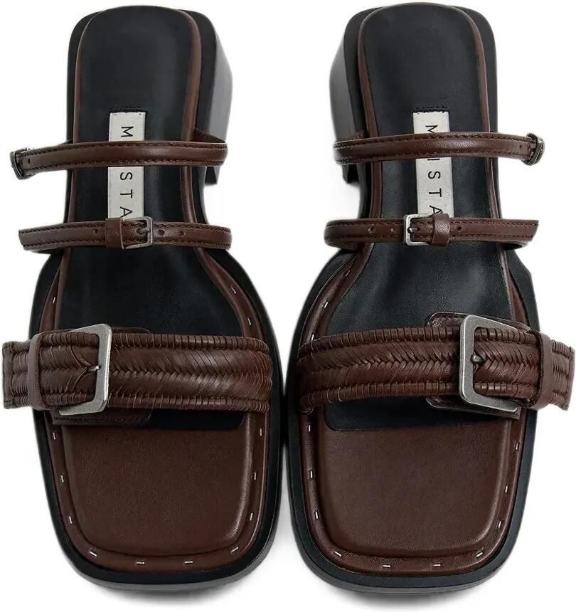 Miista Nayah geweven sandalen met gespsluiting Bruin - Foto 2
