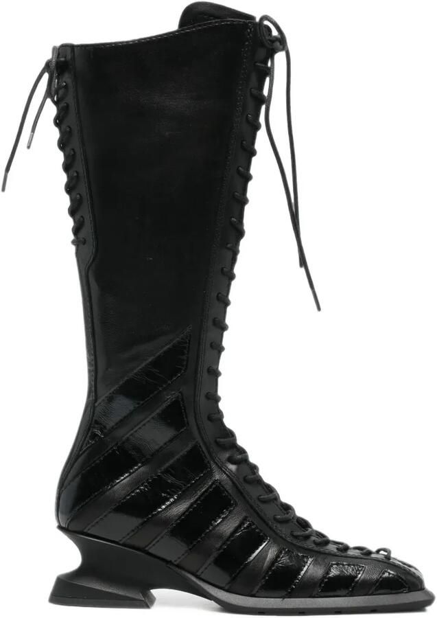 Miista Nelly lace-up leather boots Zwart