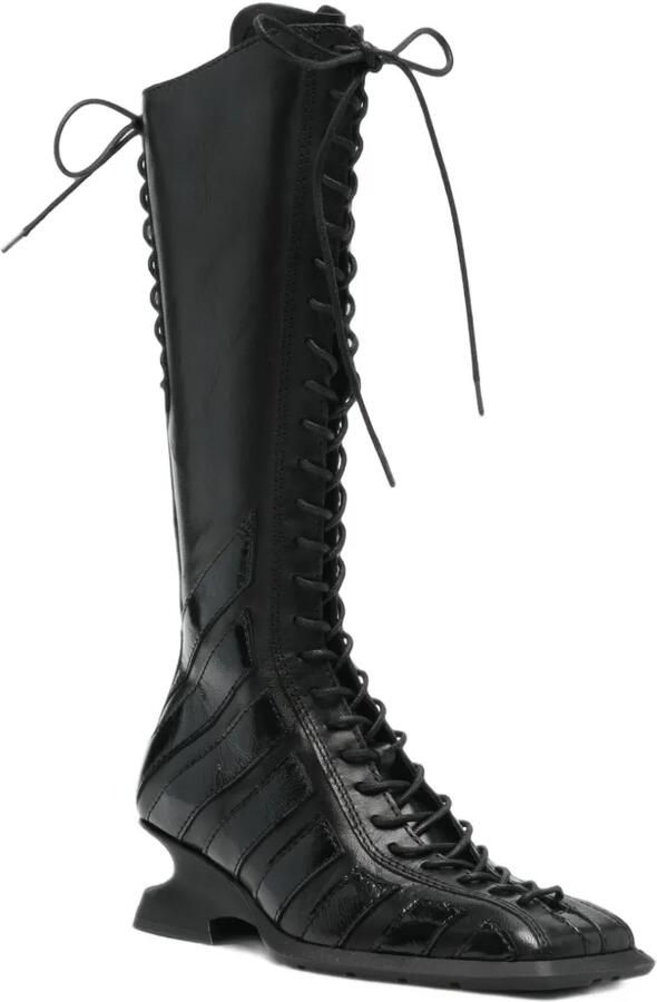 Miista Nelly lace-up leather boots Zwart - Foto 3