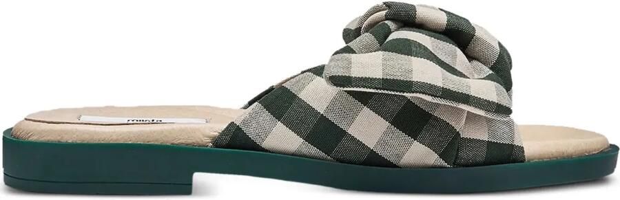 Miista Sandalen met gingham ruit Groen