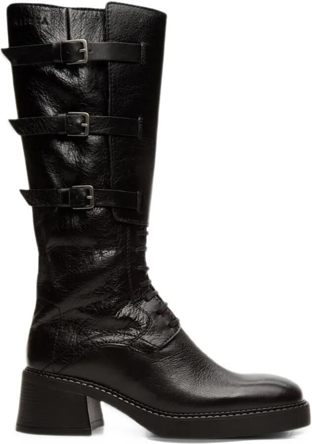 Miista Sigrid buckle-strap boots Zwart