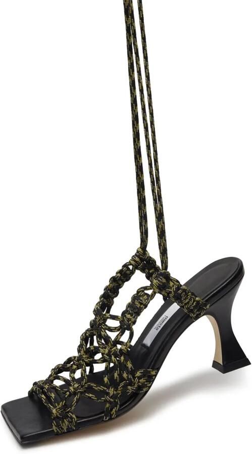 Miista Stephanie 80mm sandalen met vierkante neus Zwart - Foto 4