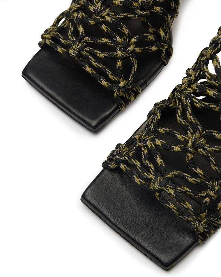 Miista Stephanie 80mm sandalen met vierkante neus Zwart - Foto 3