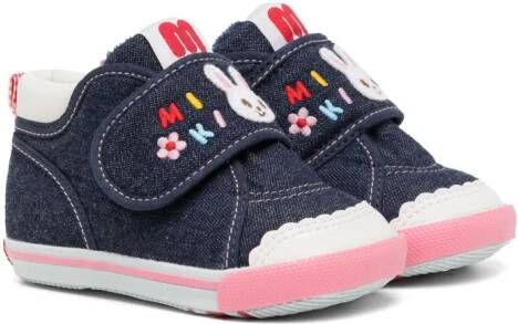 Miki House Bunny sneakers met klittenband Blauw